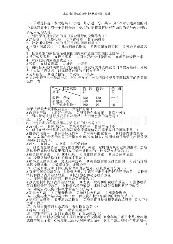 投资经济学